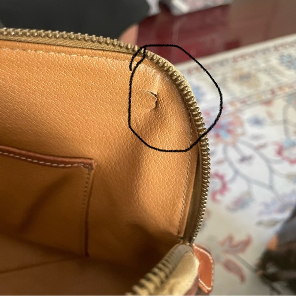 Celine Brown Patterned Satchel with Tan Handles - Semi Project. - Picture 14 of 15